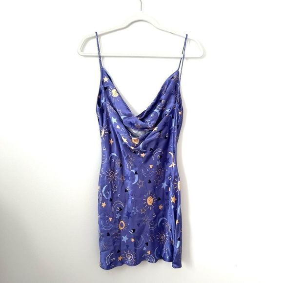 Zara Sun and Moon Satin Mini Dress - Picture 8 of 8